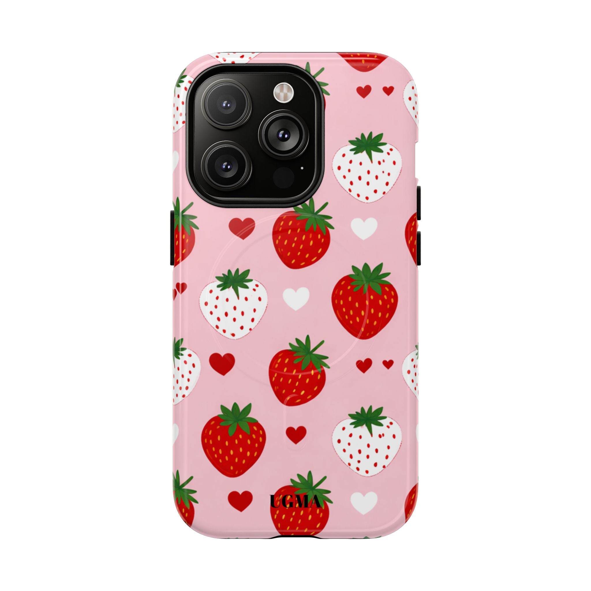 Strawberry Hearts Magnetic Phone Case Tough Magnetic Protective Case
