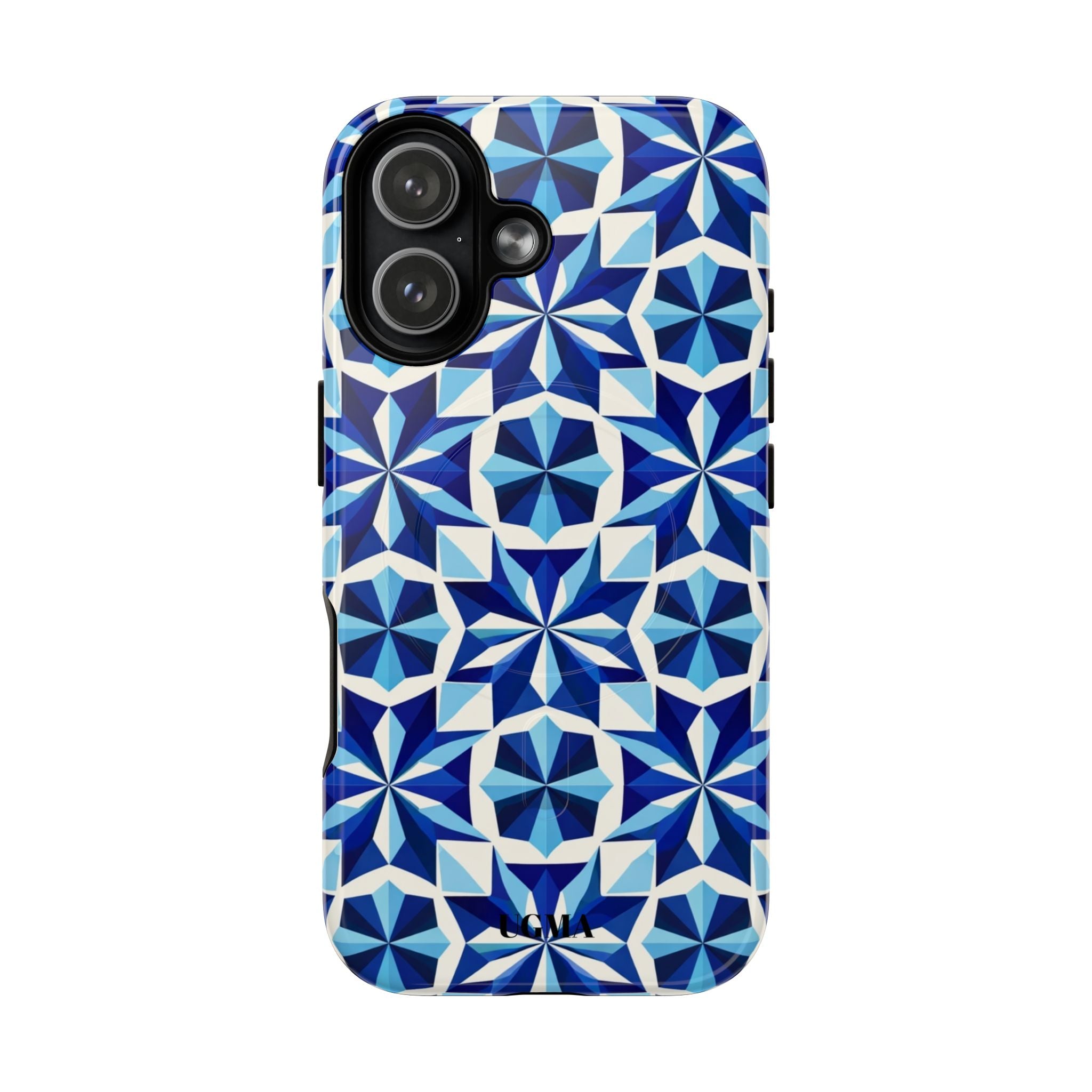 Blue Geometric Mosaic Tough Magnetic Phone Case