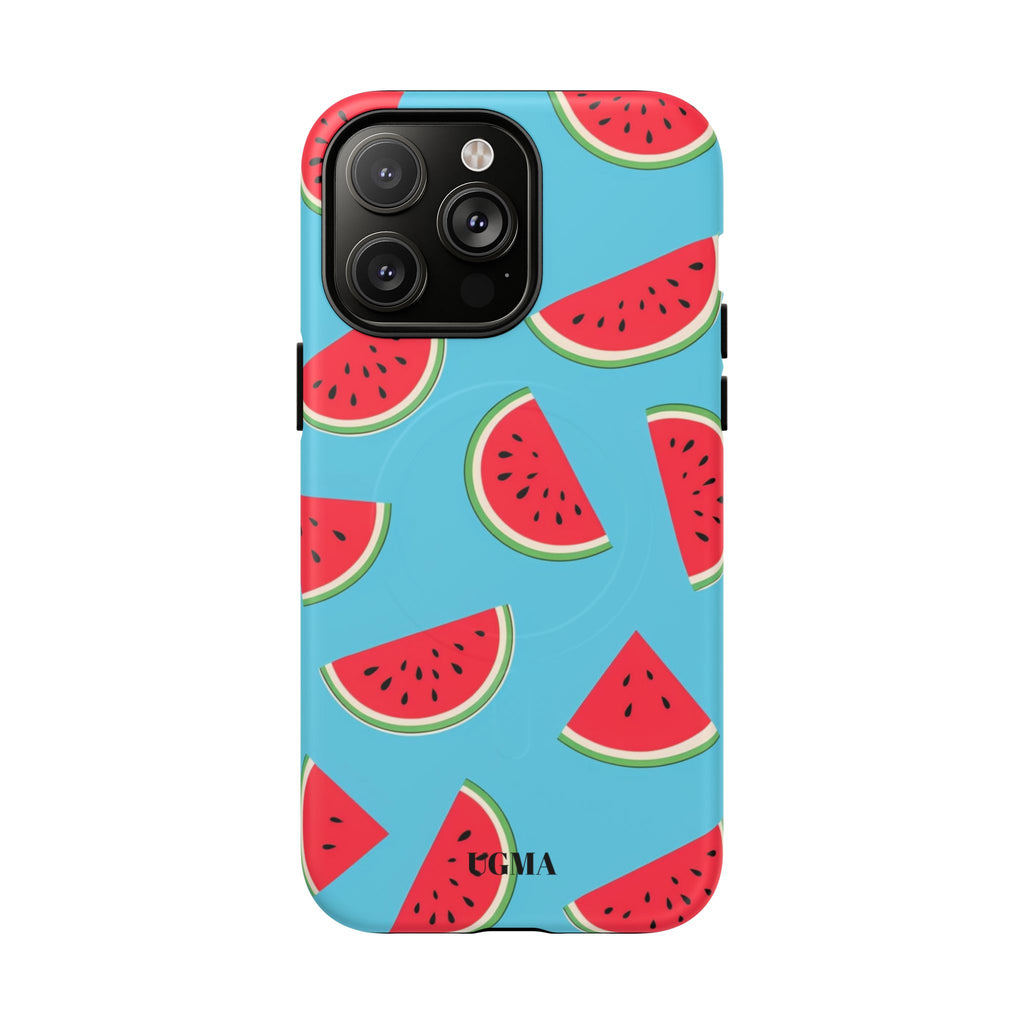 Watermelon Pattern Tough Magnetic Phone Case — Bright Summer Fruit Design
