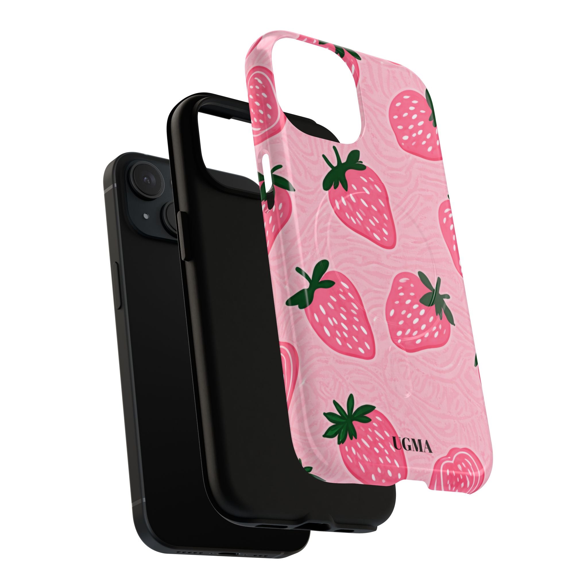 Strawberry Tough Magnetic Phone Case — Durable Magnetic Snap-On Protective Cover