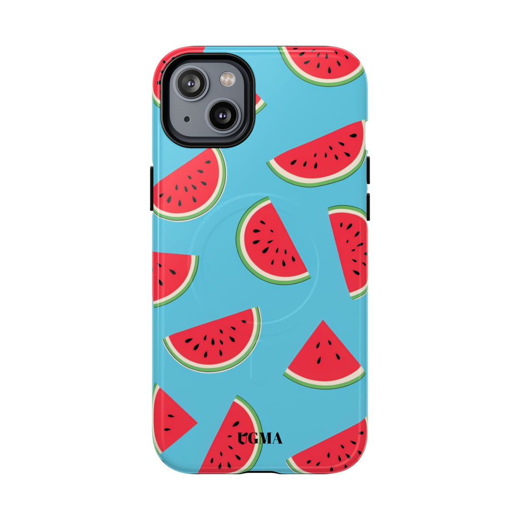 Watermelon Pattern Tough Magnetic Phone Case — Bright Summer Fruit Design
