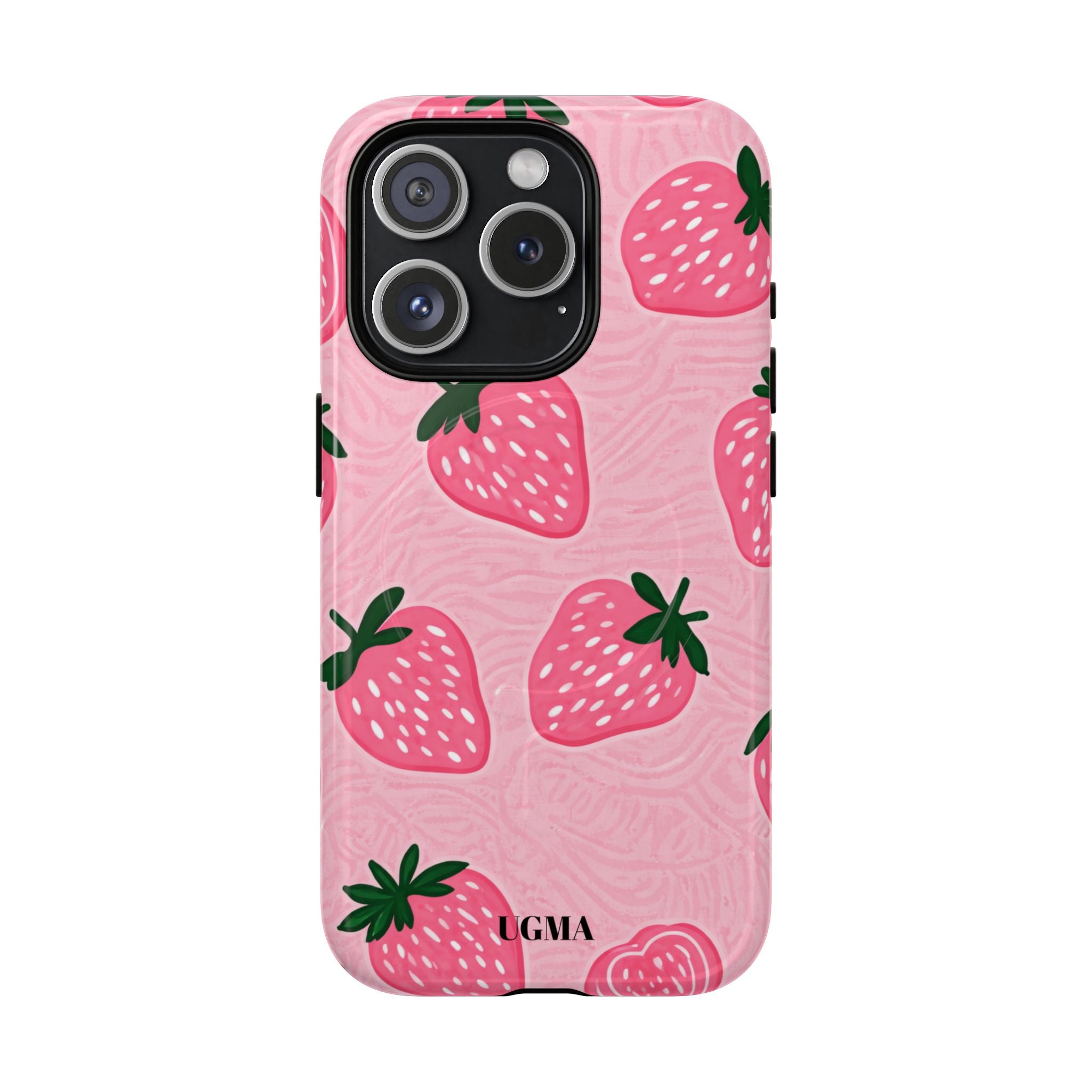 Strawberry Tough Magnetic Phone Case — Durable Magnetic Snap-On Protective Cover