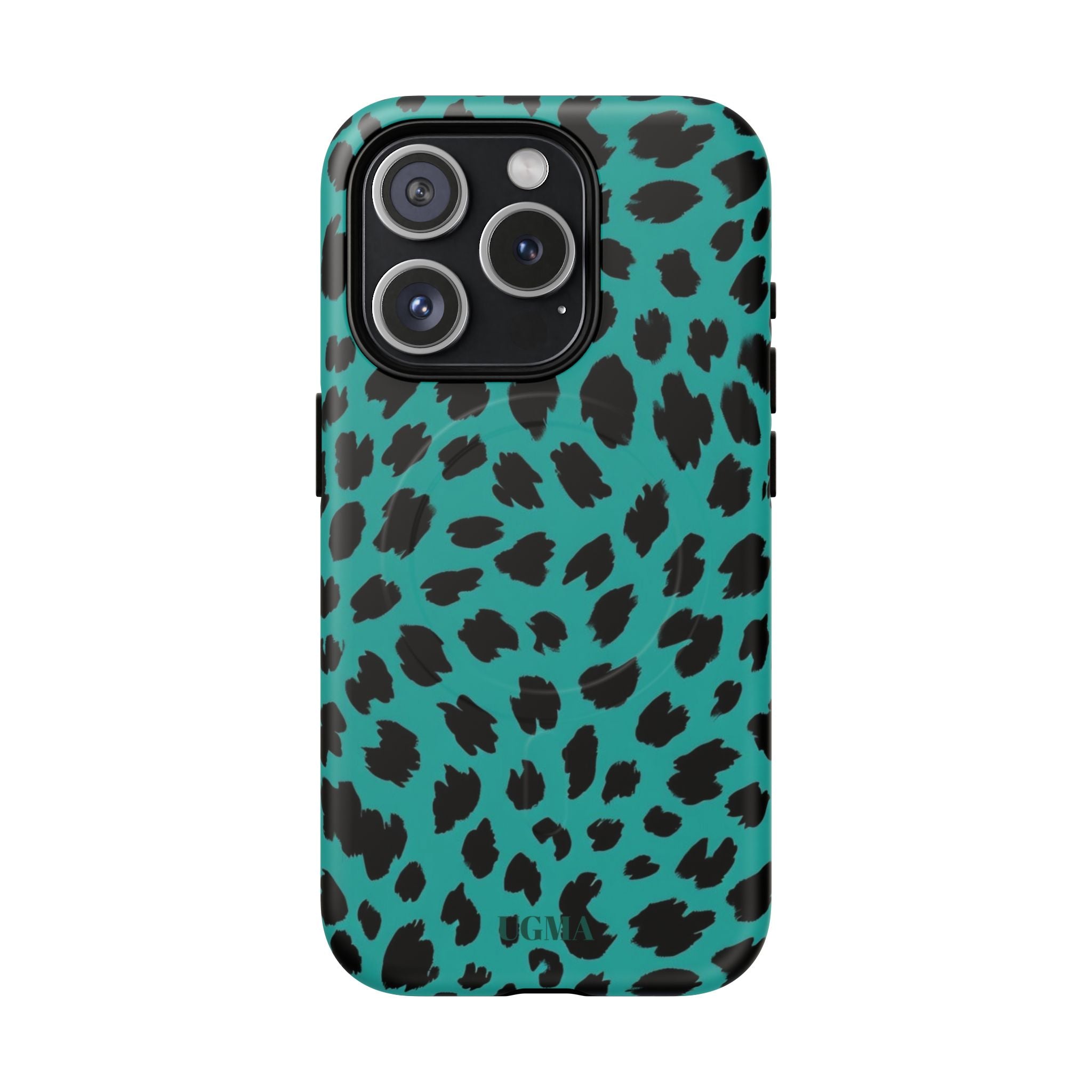 Teal Leopard Tough Magnetic Phone Case — Protective Magnetic iPhone Cover