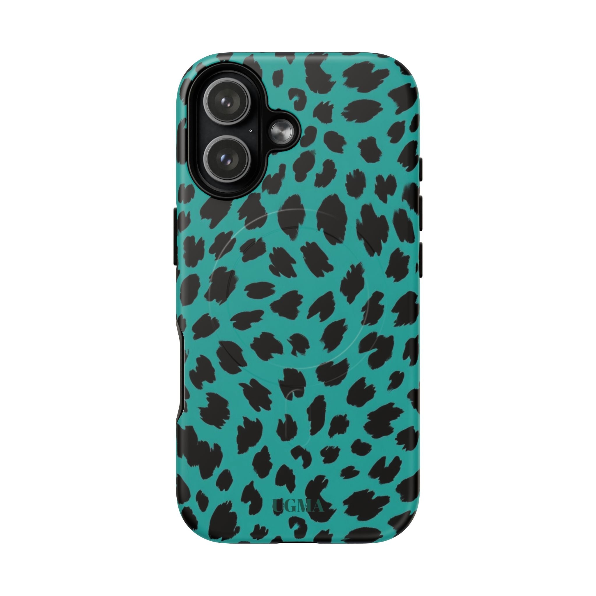 Teal Leopard Tough Magnetic Phone Case — Protective Magnetic iPhone Cover