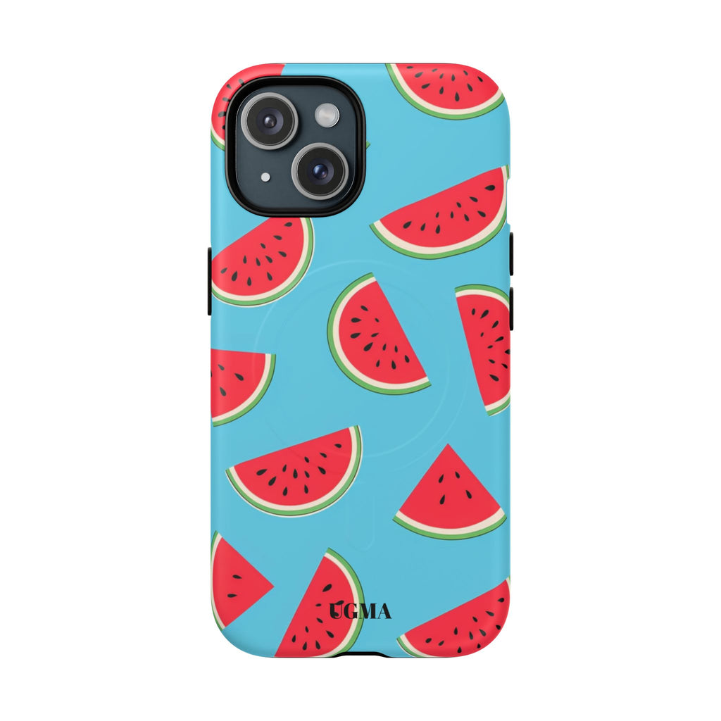 Watermelon Pattern Tough Magnetic Phone Case — Bright Summer Fruit Design