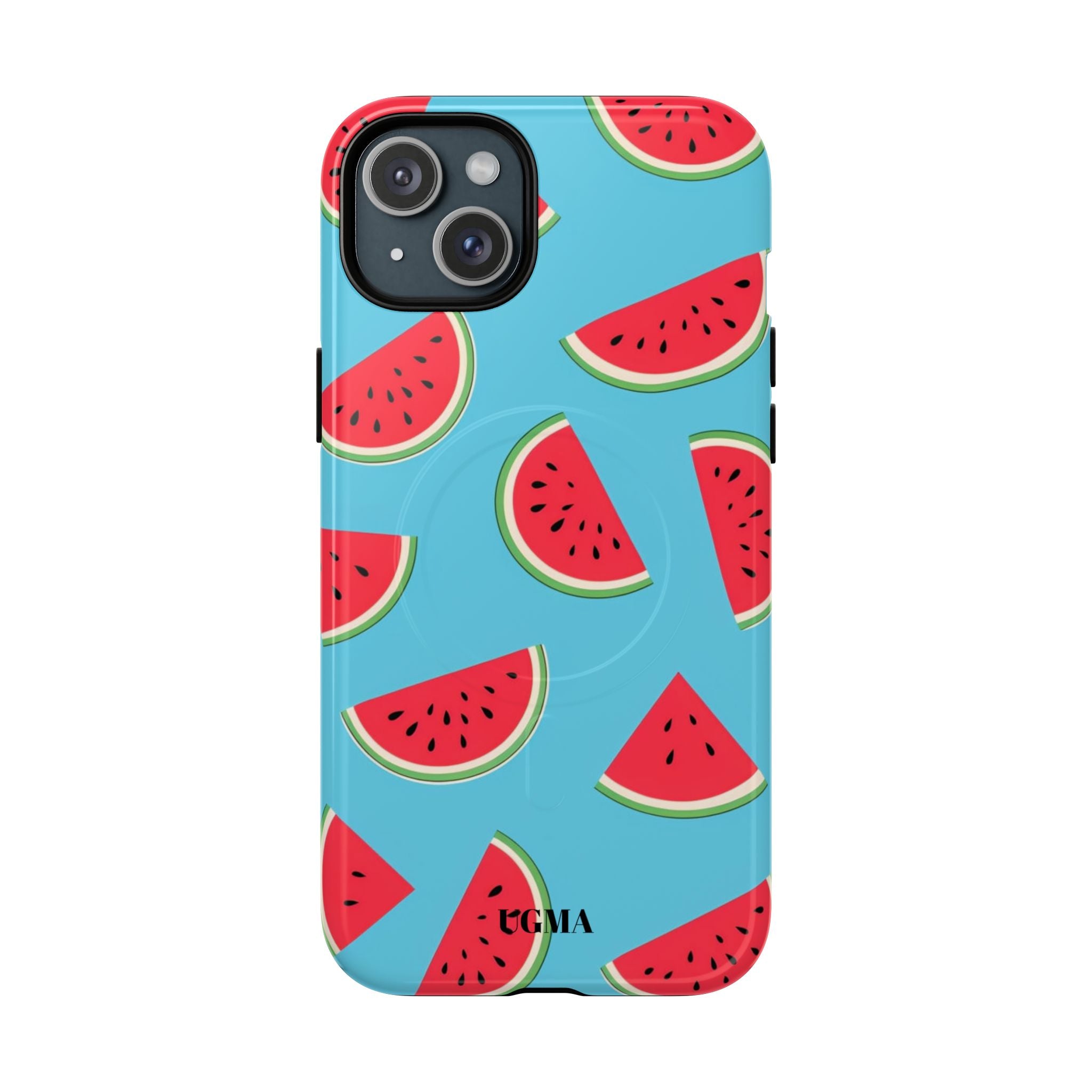 Watermelon Pattern Tough Magnetic Phone Case — Bright Summer Fruit Design