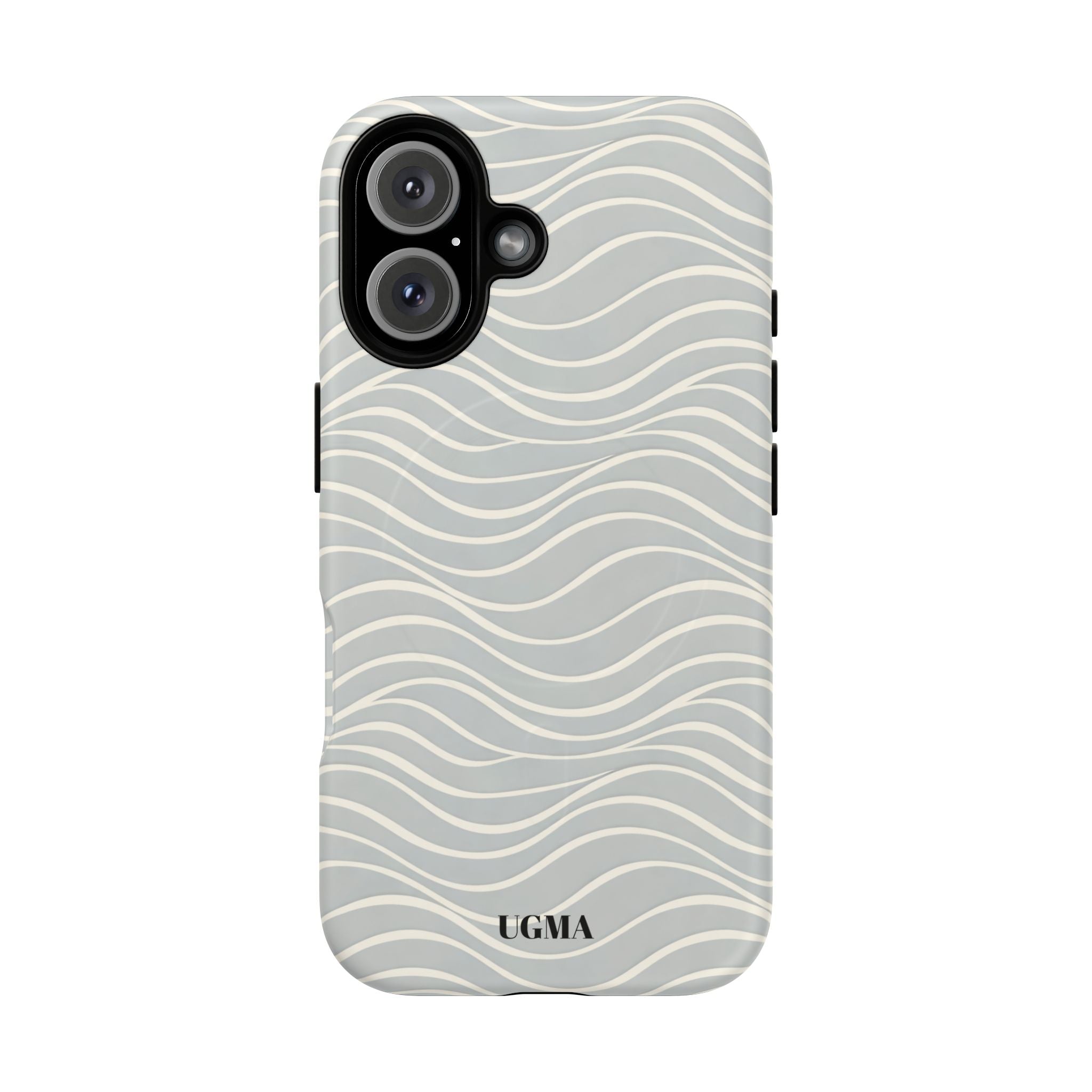 Magnetic Tough Phone Case — Neutral Wave Pattern, Protective Magnet Mount Compatible