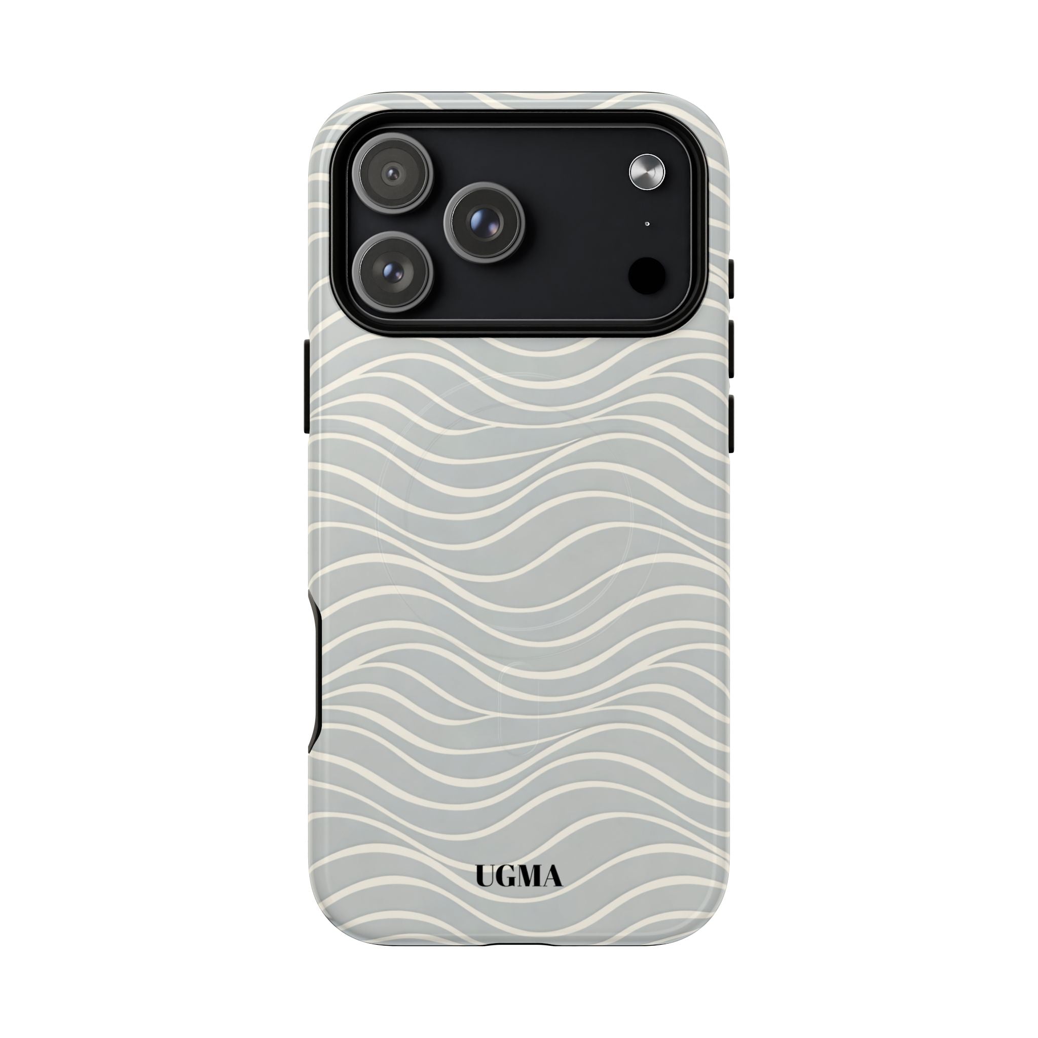 Magnetic Tough Phone Case — Neutral Wave Pattern, Protective Magnet Mount Compatible