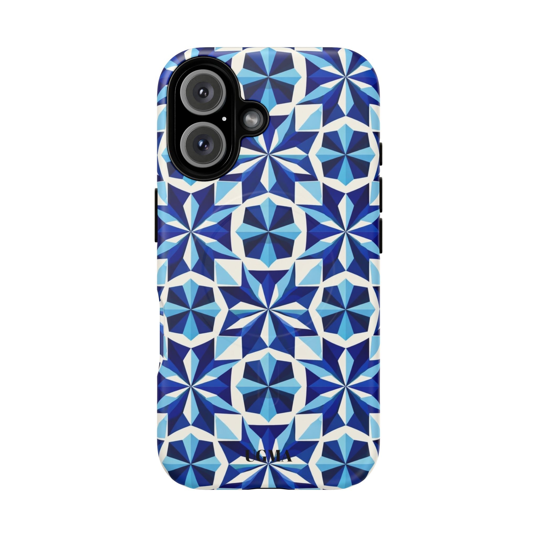 Blue Geometric Mosaic Tough Magnetic Phone Case