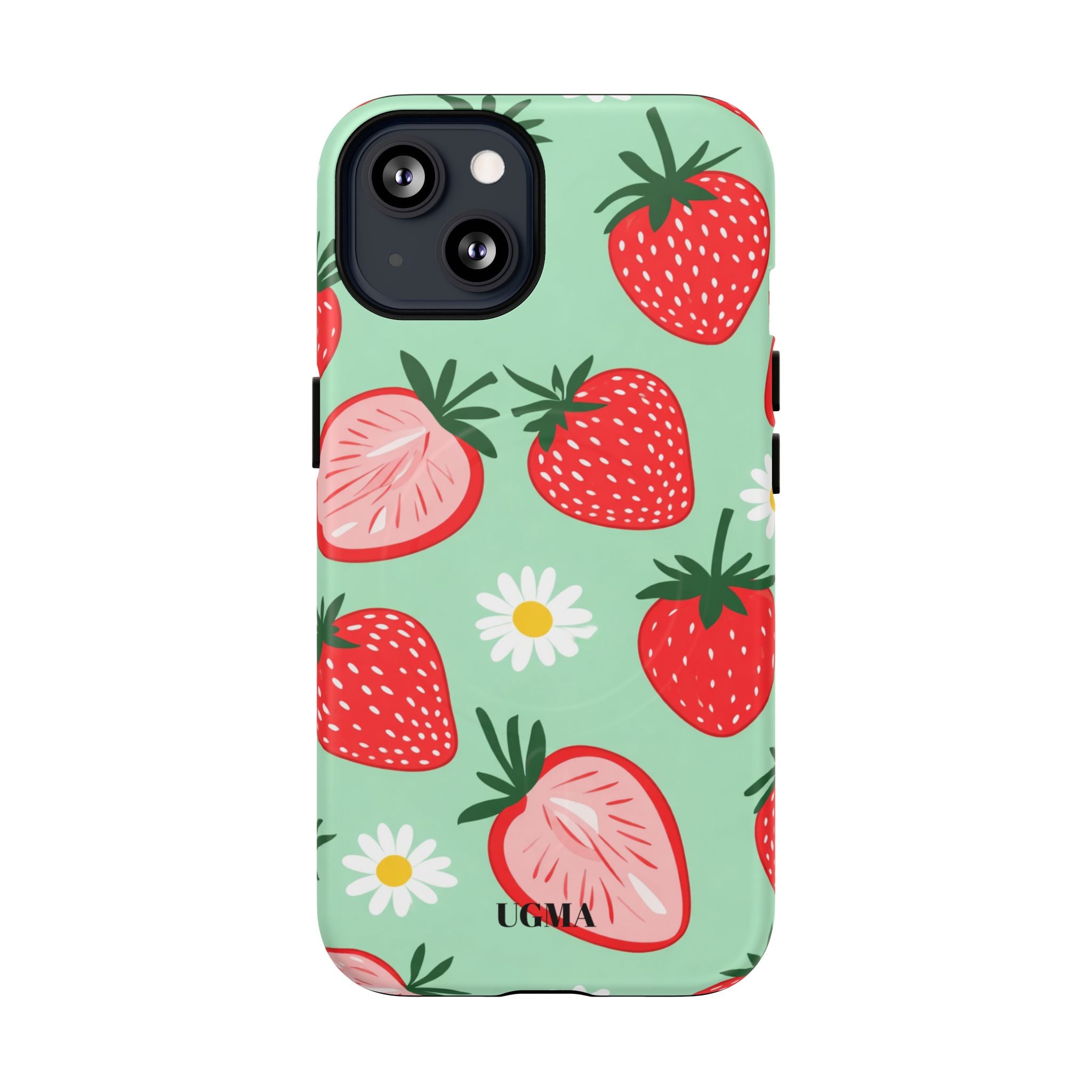 Strawberry Daisy Tough Magnetic Phone Case — Protective Floral iPhone Cover